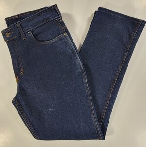 Origin Maine Factory Jeans 36x31 Blue Dark Wash Straight Workwear Made In USA